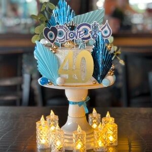 Fake cake evil eye handmade with 40 years old sign